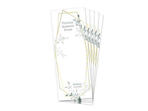 Podziękowanie dla gości Merci na Komunię Świętą - 5 szt.