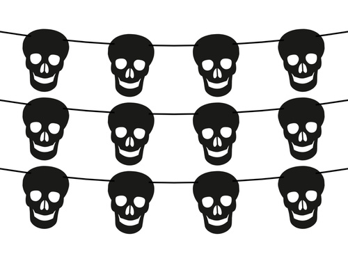 Halloween garland - Skulls - 500 cm