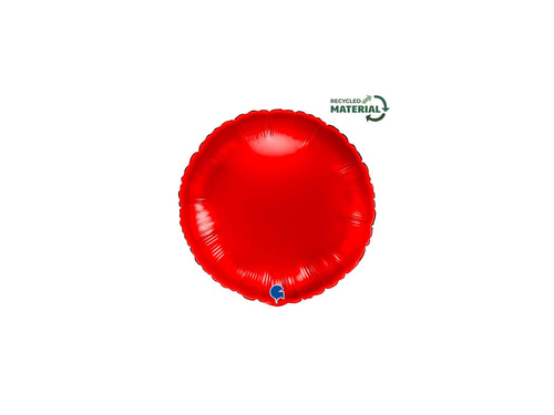 Balon foliowy okrągły czerwony - 14" - 1 szt.