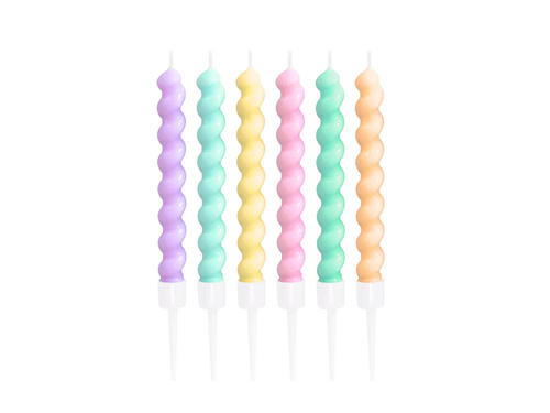Birthday candles multicolor - 6 pcs