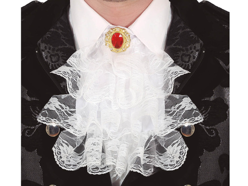 White lace jabot