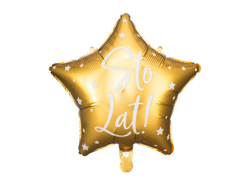 Foil star balloon Happy Birthday! gold - 40 cm - 1 pc.