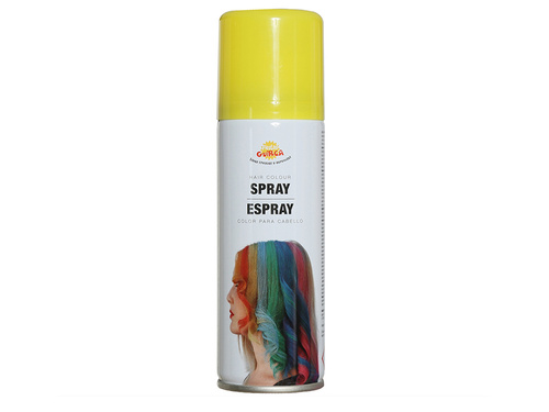 Zmywalny pastelowy spray do włosów 125 ml - żółty