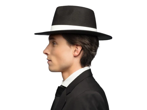 Black gangster hat  - 1 pc
