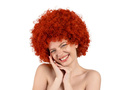 Peruka afro bordo - 1 szt.