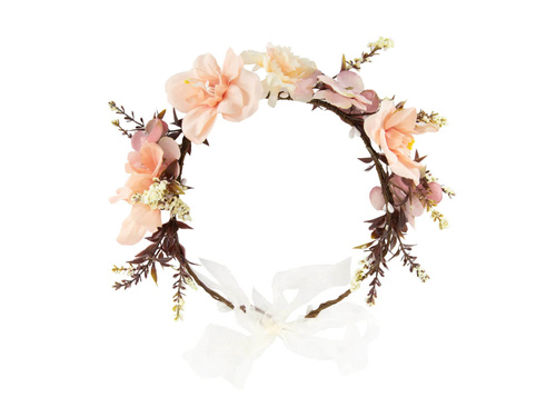 Garland with peach and pink flowers - 1 piece.