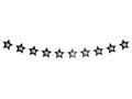 Banner with stars for 70th birthday - black - 14 pcs.