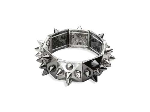 Czarno-srebrna bransoletka z ćwiekami