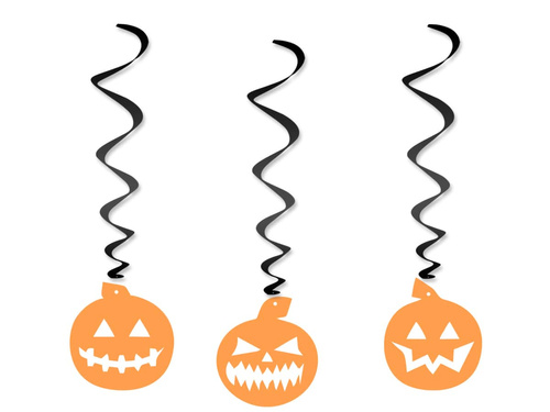 Hanging decoration Halloween pumpkins - 3 pcs.