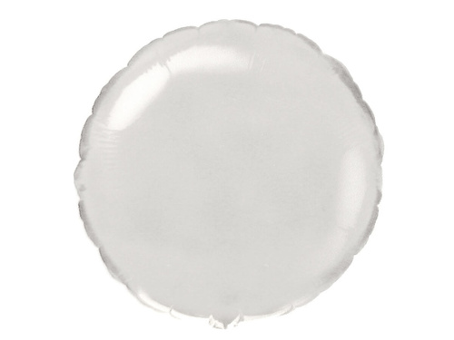 White round foil balloon - 46 cm - 1 pc.