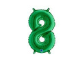 Mini Shape Number 8 Green Foil Balloon - 36 cm - 1 pc