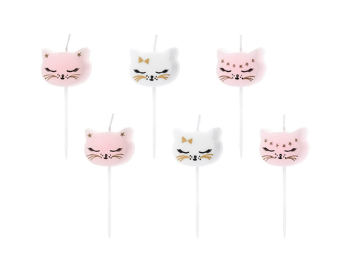 Pikery Kitten candles - 2 cm - 6 pcs.