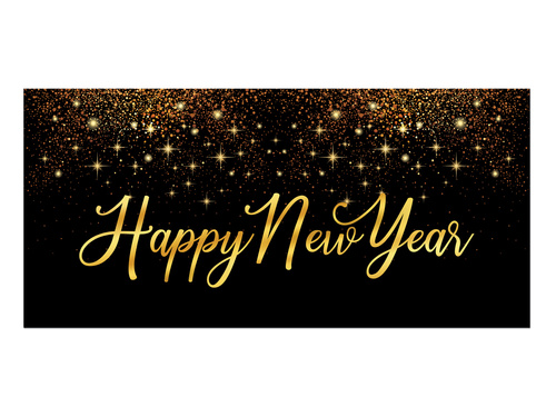 Plakat Sparkling Happy New Year - 70x33 cm