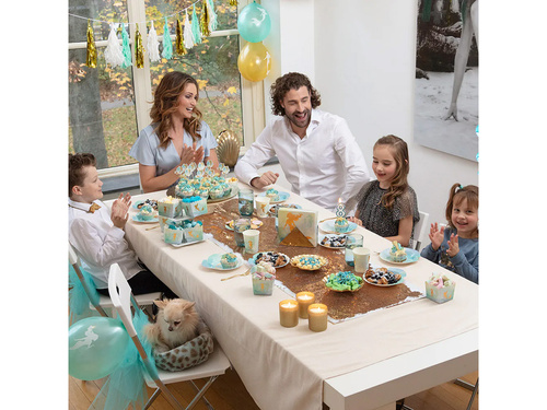 Talerzyki papierowe na urodziny Syrenka - 23 cm - 10 szt.