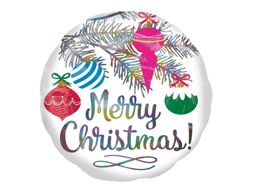 Balon foliowy opalizujący Merry Christmas - cm - 1 szt.