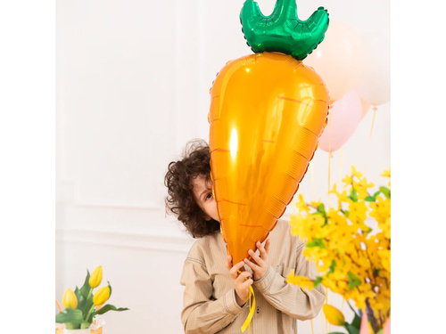 Balon foliowy Marchewka - 42 x 91 cm - 1 szt.
