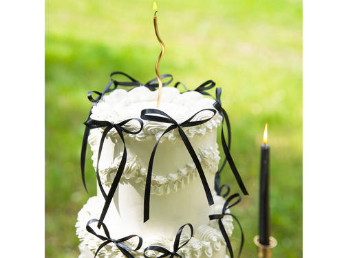 Pikery na Tort Kokardki - czarne - 10 szt.