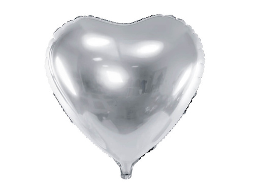 Silver Heart foil balloon - 61 cm - 1 pc.