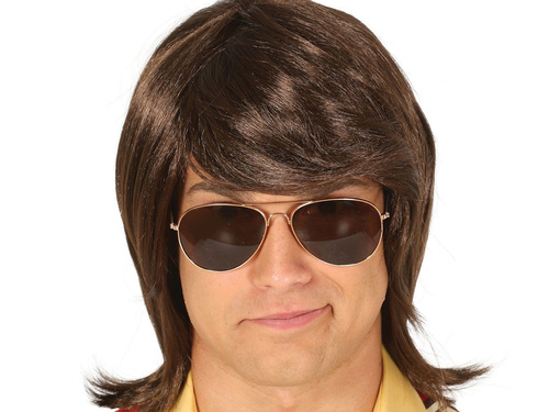 Peruka męska brązowa Disco
