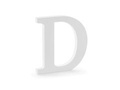 Wooden decoration letter D - white
