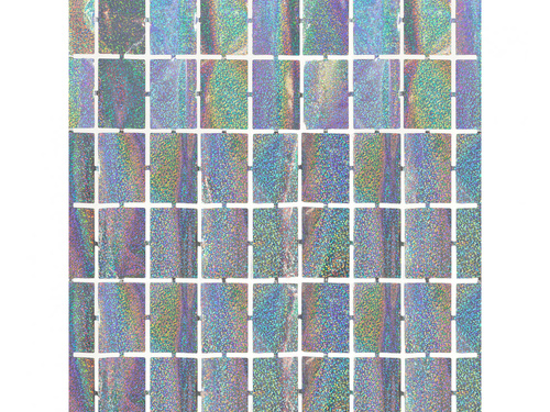 Curtain Squares silver holographic - 100 x 200 cm