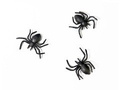 Pająki plastikowe czarne na Halloween - 10 szt.