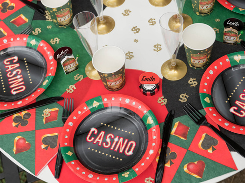 Casino plates - 22,5 cm - 10 pcs.