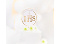 Cake topper IHS, gold - 1 pc