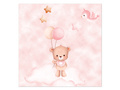 Pink teddy bears with balloons napkins - 33 cm - 20 pcs.