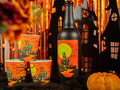Kubeczki papierowe na Halloween Nawiedzony Dom - 250 ml - 6 szt.