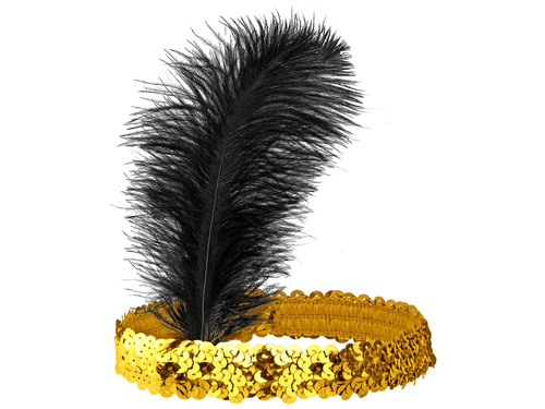 Gold Headband Retro - 1 pc