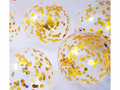 Clear Latex Balloons with confetti - 30 cm - 5 pcs