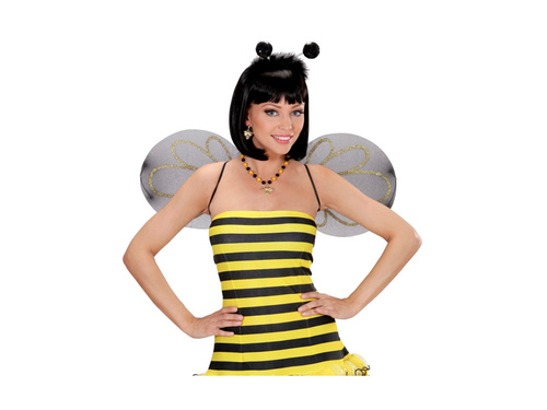 Opaska na głowę z czarnymi cekinami i futerkiem