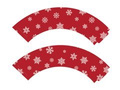Christmas cupcake paper cupcakes Snowflakes - 6 pcs.