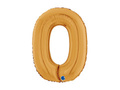 Balon foliowy cyfra 0 złoty - 26" - 1 szt.