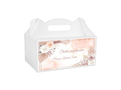 Decorative cake box white - 6 pc