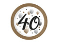 Fortieth birthday plates - 23 cm - 8 pcs.