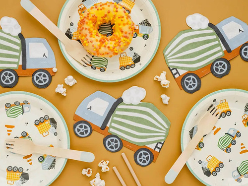 Construction Party Paper Plates - 18 cm - 6 pcs