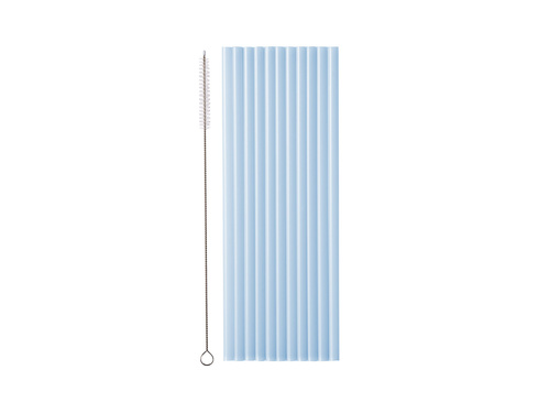 Słomki rurki niebieski plastikowe - 23 cm- 12 szt.