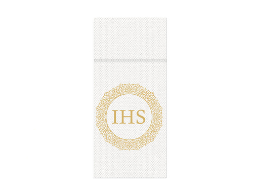 First Holy Communion cutlery pockets with leaves - 40 cm - 25 pcs.