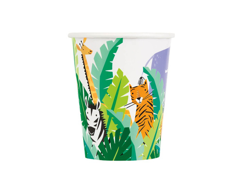 Safari birthday cups - 266 ml - 8 pcs.