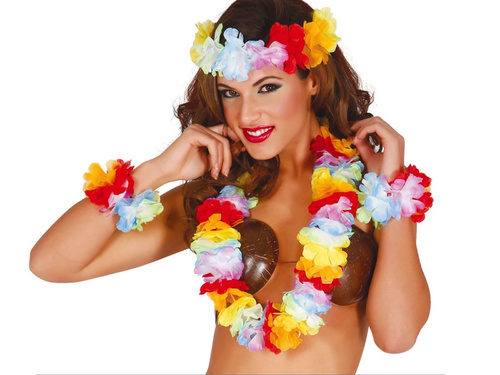 Extra multicolor Hawaiian set - 4 pcs
