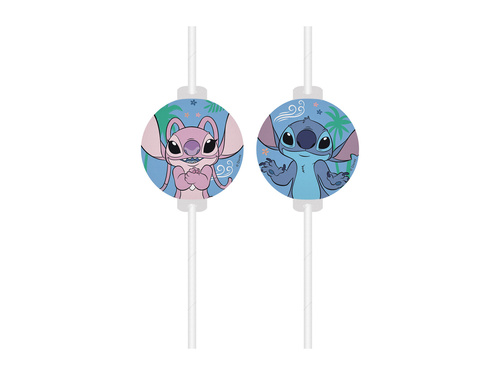 Stitch & Angel birthday straws - 4 pcs.