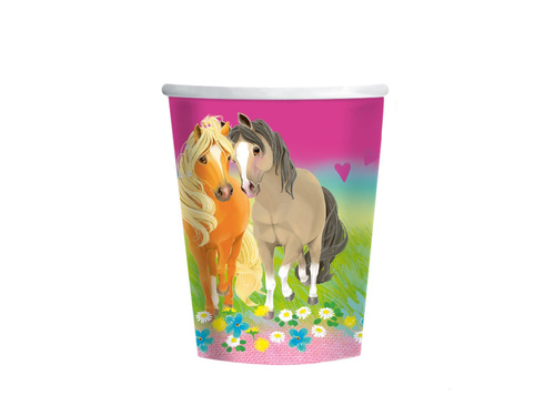 Kubeczki papierowe Koniki - 250 ml - 8 szt.