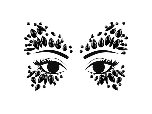Adhesive face jewellery