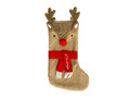 Christmas sock with reindeer - 53 cm - 1 pc.