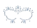 Silver adhesive face jewellery