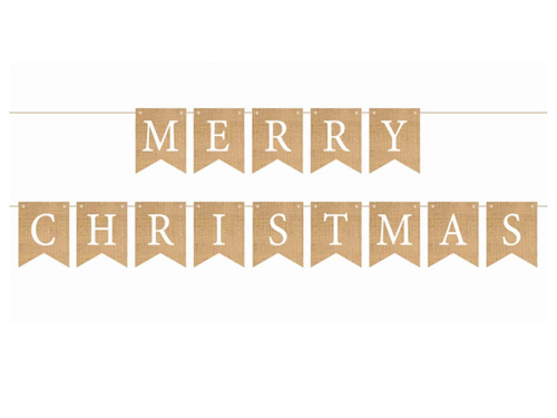 Merry Christmas flag banner - 250 cm - 1 pc.