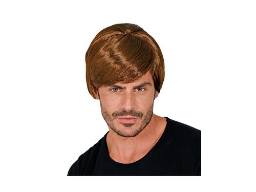 Brązowa peruka dla mężczyzny