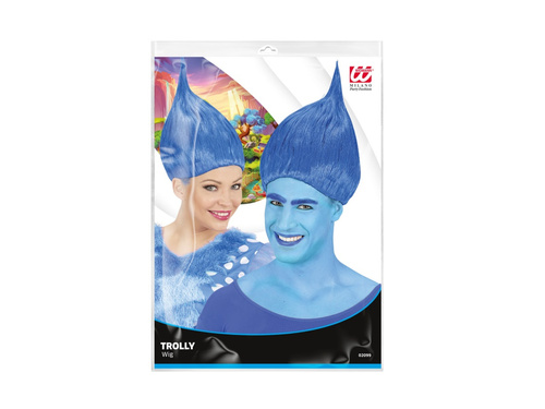 Niebieska peruka Trolly